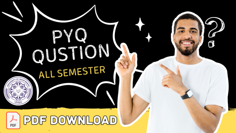University Of Gour Banga Previous Year Question Paper | UGB | All Semester