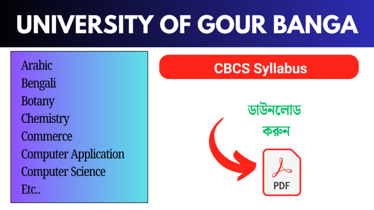 CBCS Syllabus