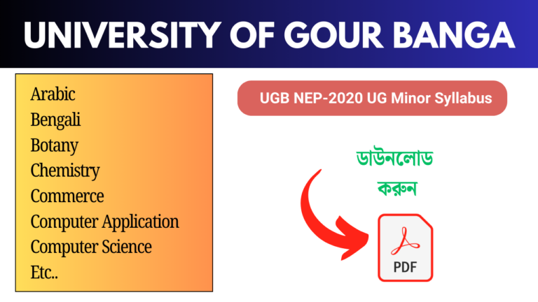 UGB NEP-2020 UG Minor Syllabus