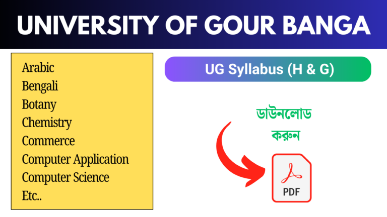 UG Syllabus (H & G)
