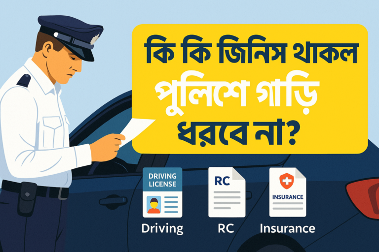 কি কি জিনিস থাকলে পুলিশ গাড়ি ধরবে না? (2025 Update)