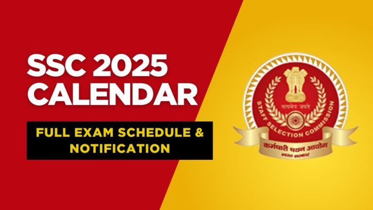 SSC Exam Schedule 2025: Complete Details and Important Dates