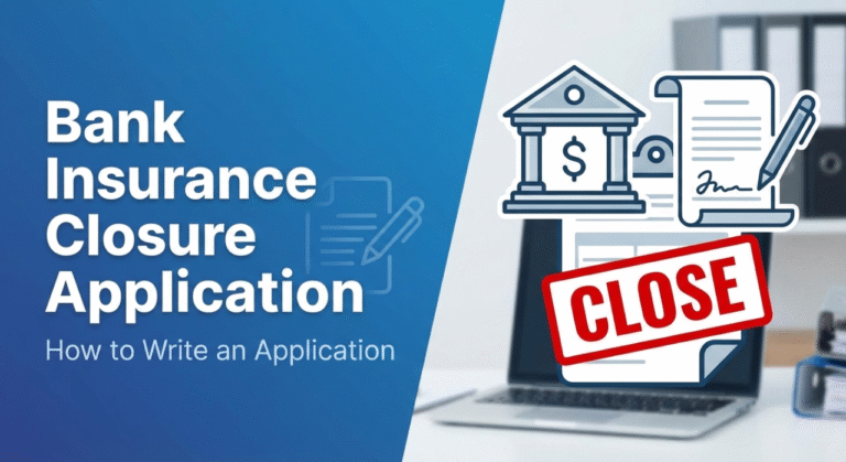 Bank Insurance Closure Application | How to Write an Application to Close Insurance in Bank