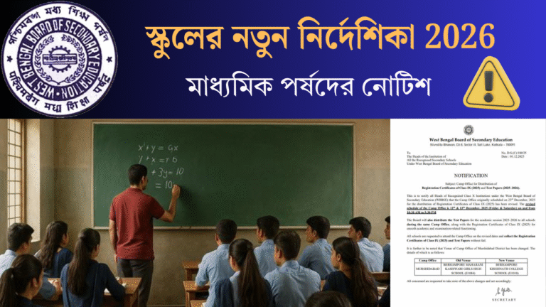 ২০২৬: WBBSE এর নতুন শিক্ষা নীতিমালা ও বদলাচ্ছে স্কুল জীবনের চেহারা — কীভাবে প্রভাব পড়বে শিক্ষার্থী, শিক্ষক ও অভিভাবকদের উপর?