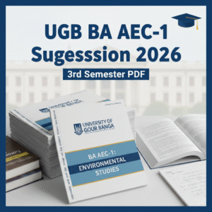 University of Gour Banga B.A AEC-1 3rd Semester Suggestion 2026 PDF Download