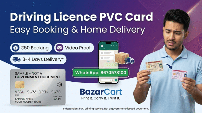 Driving Licence PVC Card Order Online 2026: DL PVC Card Price, Booking & Home Delivery Process
