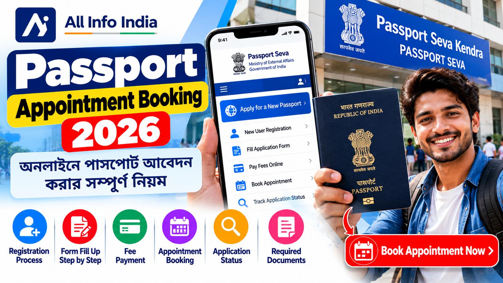 Passport Appointment Booking 2026: অনলাইনে পাসপোর্ট আবেদন করার নিয়ম