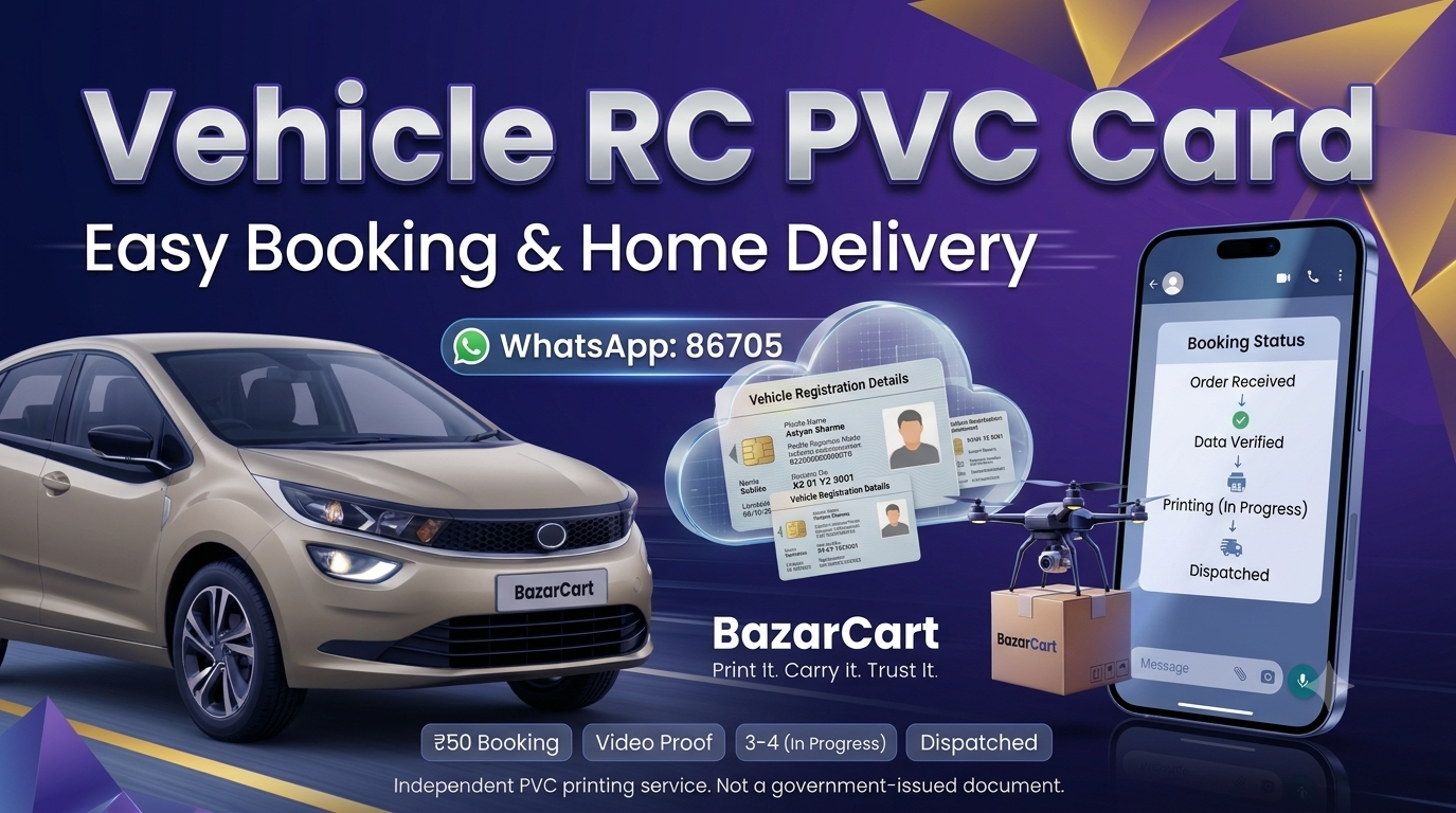 Vehicle RC PVC Card Order Online 2026: Registration Certificate Card কীভাবে Order করবেন? Complete Process
