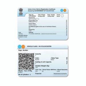 Vehicle RC PVC Card Printing – With Chip & Without Chip